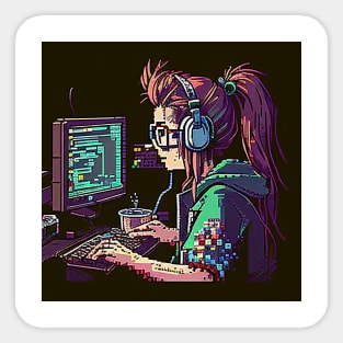 The Coolest Girl Hacker Sticker